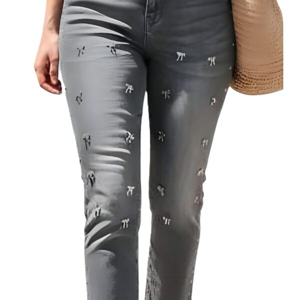 Black & Gray Bow Pant