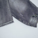 Grey Embellished Denim Pant