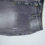 Grey Embellished Denim Pant Back Waistband Detail