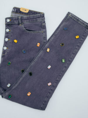 Multi GemStone Embellished Pant